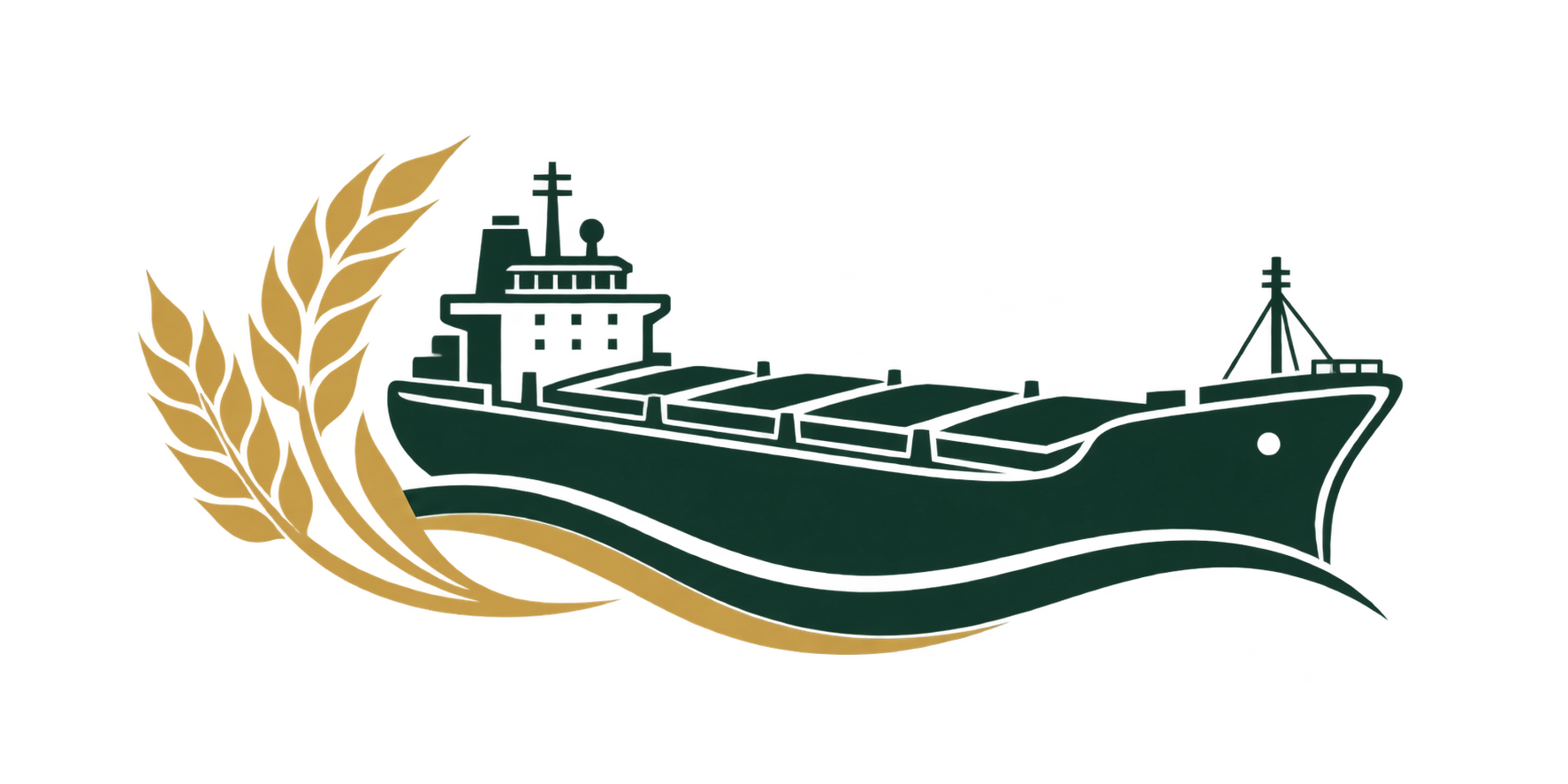 GrainBridge ship and wheat logo